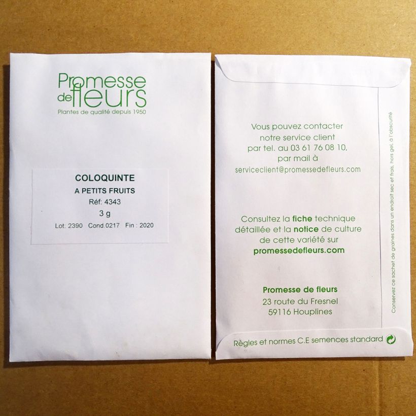 Example of Graines de Coloquintes à petit fruits - Cucurbita pepo per pack of 50 seeds (3g) as you get