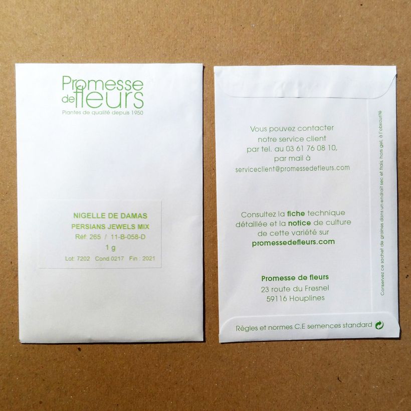 Example of Graines de Nigelle de Damas Persian Jewels Mix - Nigella damascena per pack of 300 seeds (1g) as you get