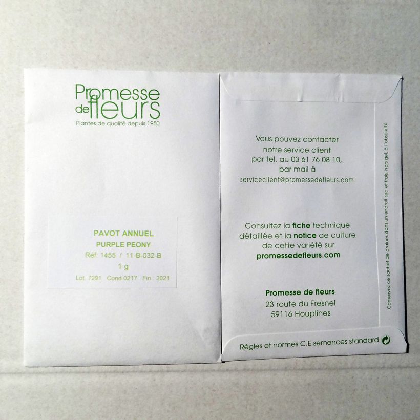 Example of Papaver somniferum Purple Peony (zaad) - Eenjarige slaapbol per pack of 2550 seeds (1g) as you get