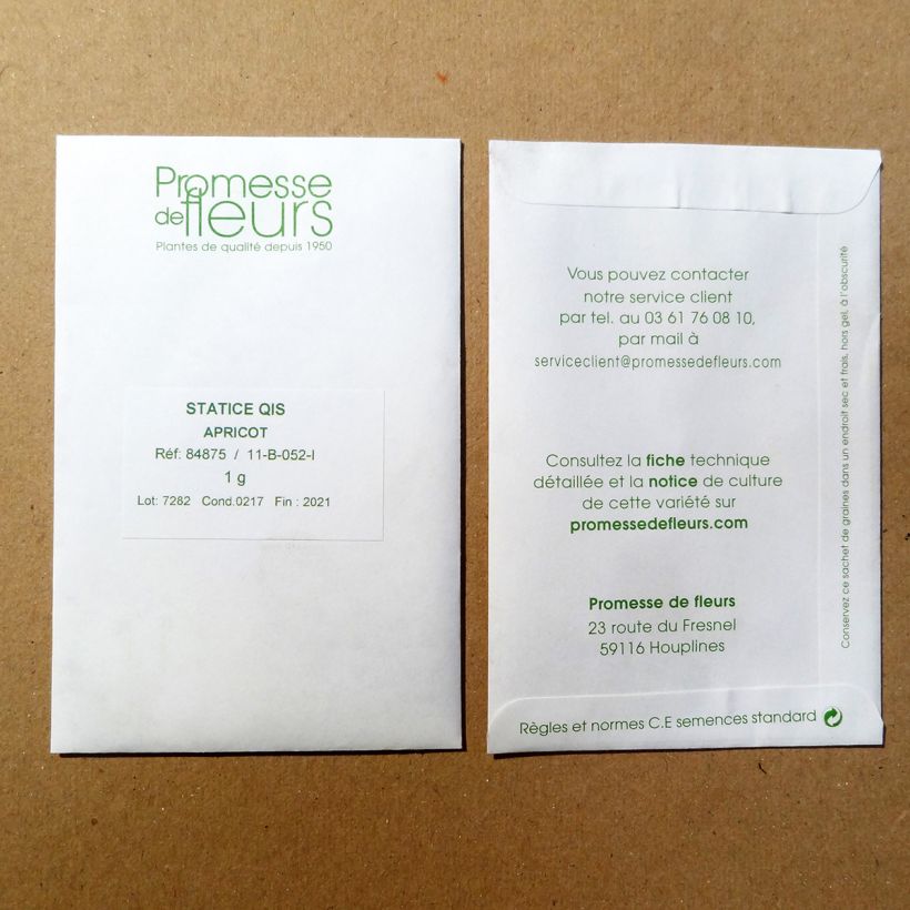 Example of Limonium sinuatum QIS Apricot (zaad) - Statice per pack of 100 seeds (0,4g) as you get