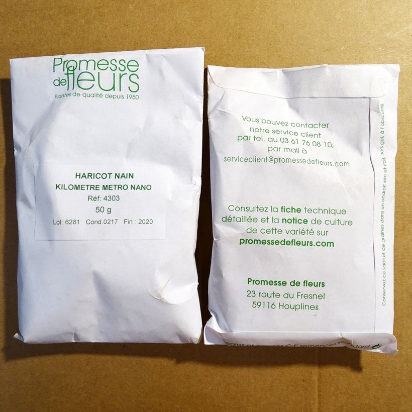 Voorbeeld van een exemplaar van Kousenband Metro Nano dwergvorm het zakje met 300 zaden (50g) zoals geleverd