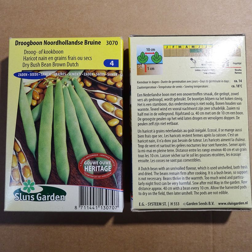 Voorbeeld van een exemplaar van Stamboon Noordhollandse Bruine het zakje met 200 zaden (100g) zoals geleverd