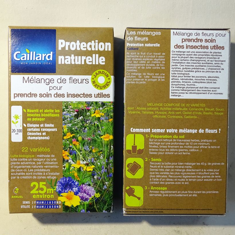 Voorbeeld van een exemplaar van Bloemenmengsel voor biologische bestrijders het zakje zaden van 40 gram zoals geleverd