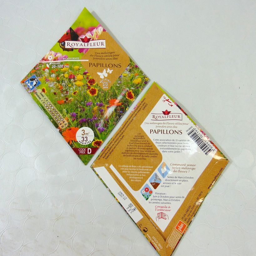 Voorbeeld van een exemplaar van Vlindermengsel - Zak voor 3 m² het zakje zaden van 3.5 gram zoals geleverd