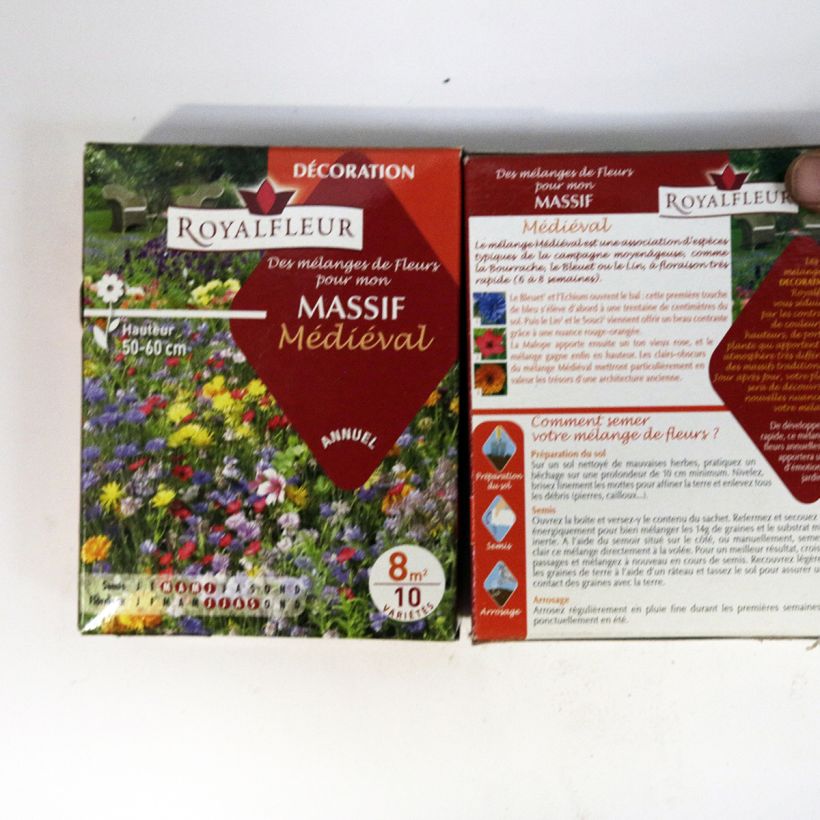 Voorbeeld van een exemplaar van Middeleeuws bloemenmengsel - Doos voor 8 m² het zakje zaden van 14 gram zoals geleverd