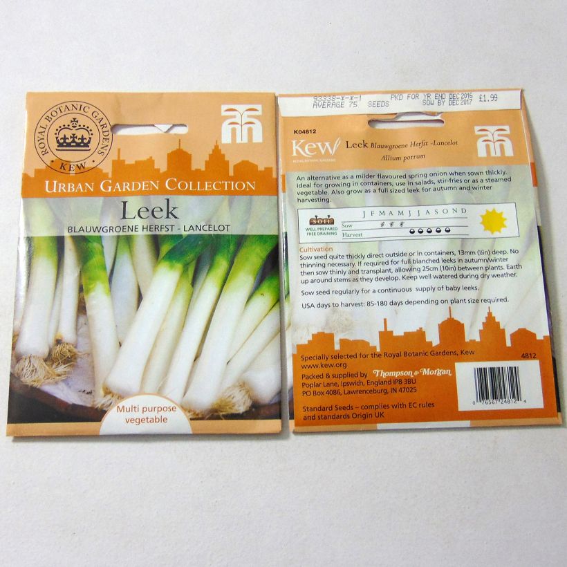 Voorbeeld van een exemplaar van Prei Lancelot het zakje met 250 zaden zoals geleverd