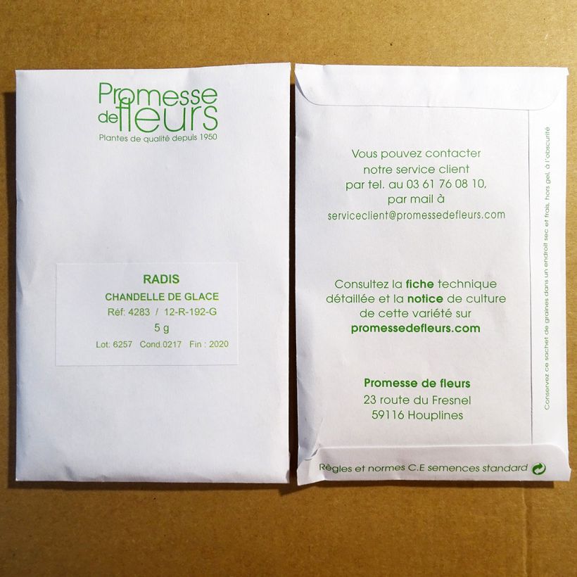 Voorbeeld van een exemplaar van Radijs IJskaars het zakje met 450 zaden (5g) zoals geleverd