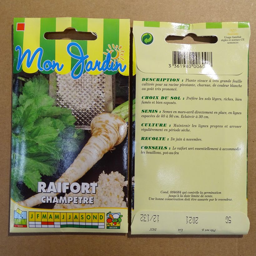 Voorbeeld van een exemplaar van Mierik - Armoracia rusticana (zaad) het zakje zaden van 5 gram zoals geleverd