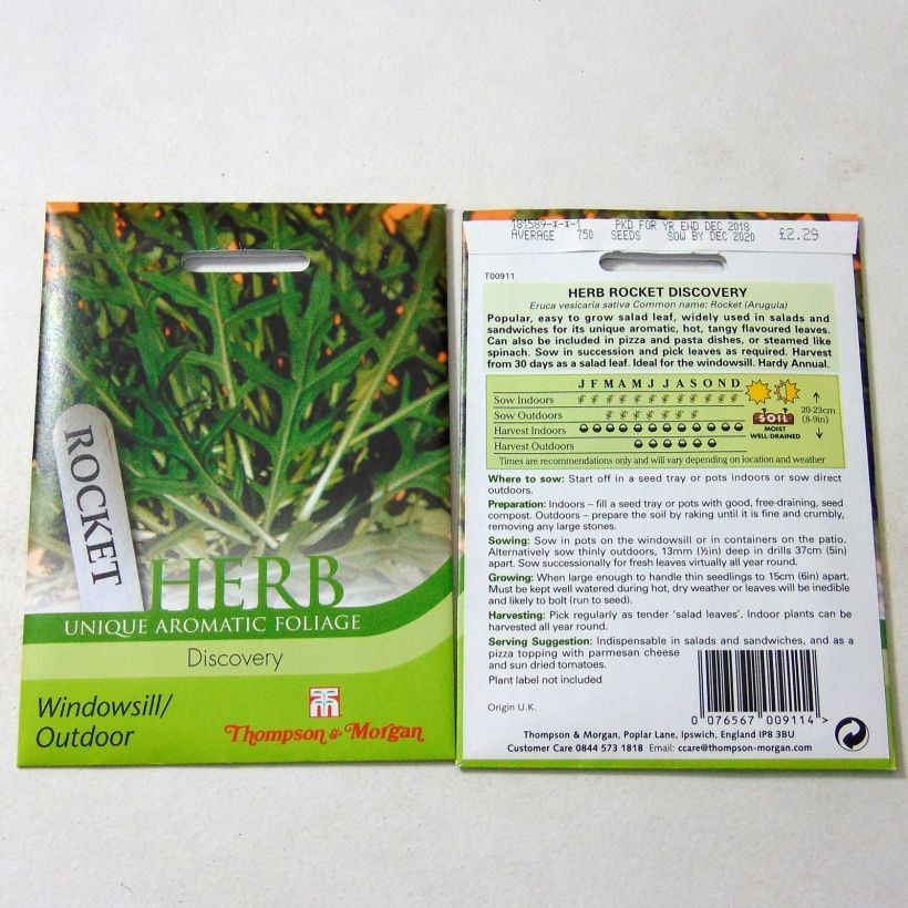 Voorbeeld van een exemplaar van Roquette Discovery die Tüte mit 750 Samen zoals geleverd