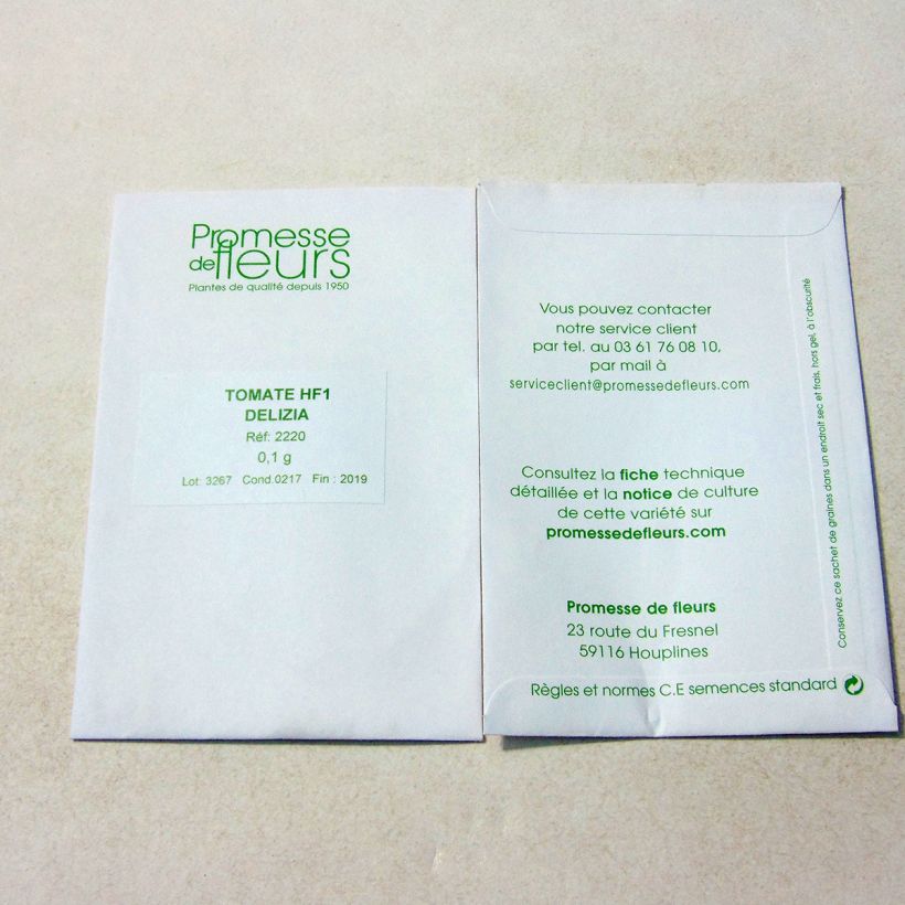 Voorbeeld van een exemplaar van Tomate Delizia F1 - type Marmande die Tüte mit 25 Samen (0,1g) zoals geleverd