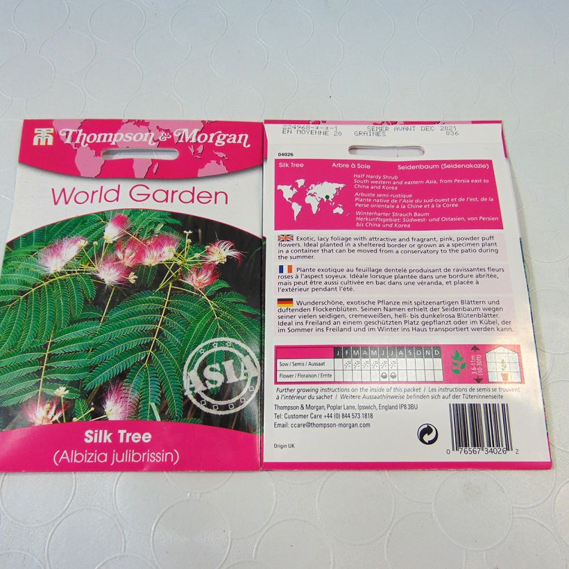 Example of Albizia julibrissin (zaad) - Perzische slaapboom per pack of 20 seeds (1g) as you get