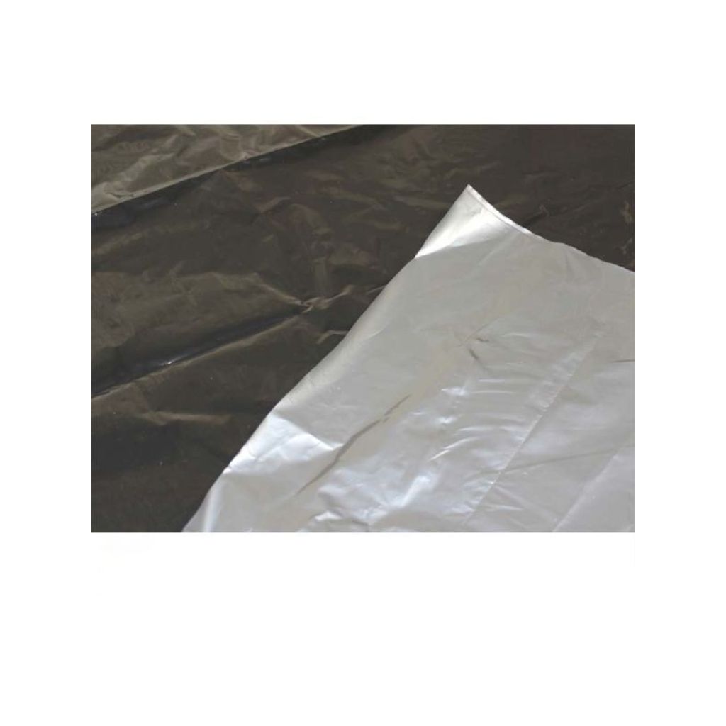 Zwart-zilver mulchfolie vooraf gesneden 30 micron 1,40 x 10 m