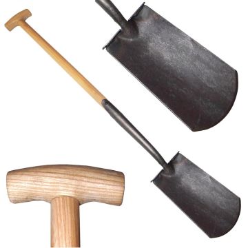 Traditionele zwanenhals-spade met trapplank van De Pypere