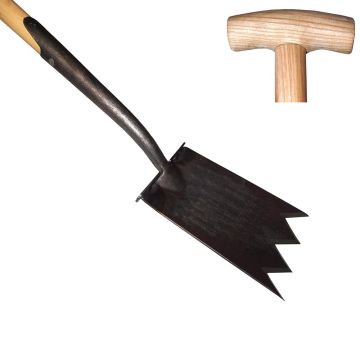 Traditionele zwanenhals spade met traptrede