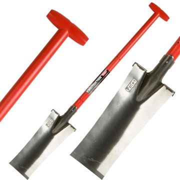 Graaf met stalen blad en professionele vezel steel