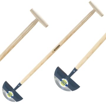 Halfmaan graskantensnijder met steel van De Pypere