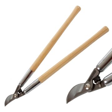 Traditionele takkenschaar met essenhouten handvatten van Polet