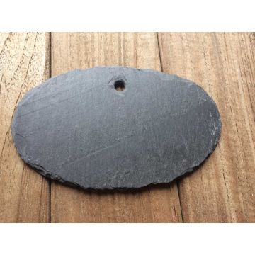 Ovale lei-etiket om op te hangen, grote lengte 12 cm