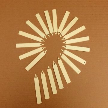 Smalle plantetiketten ivoor