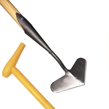 Traditionele schoffel met beugel en hartvormig blad van De Pypere