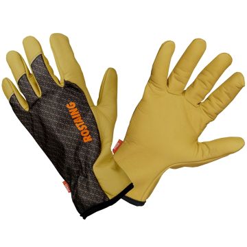 Waterdichte tuinhandschoenen met leren palm Rostaing Sequoia bruin
