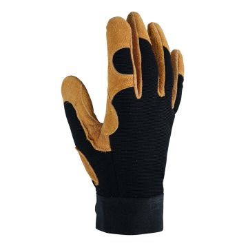 Gants met leren palm voor tuinwerkzaamheden Control bruin