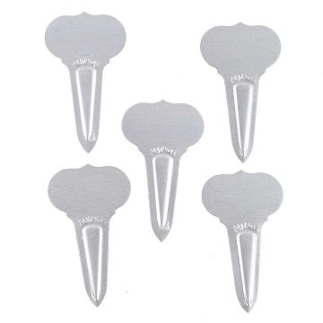 Plantetiket Ogée van aluminium 10 x 6 x 3,5 cm - verkocht per 5