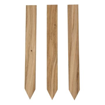 Plantetiket van massief eikenhout 18 x 2 cm - verkocht per 3