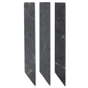 Plantetiket in schuin afgewerkte leisteen rechthoekig 3 x 24 cm