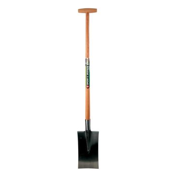 Gepolijste plantspade Nord 28 cm met houten steel en voetsteun Spear & Jackson