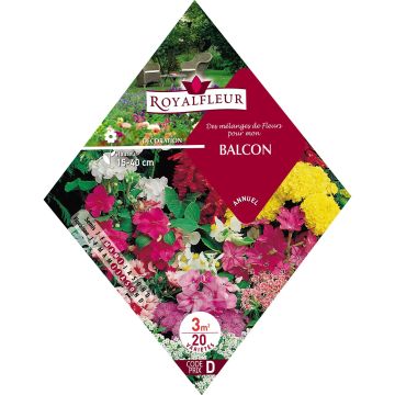 Bloemenmengsel voor balkons om te zaaien - Zak 3 m²