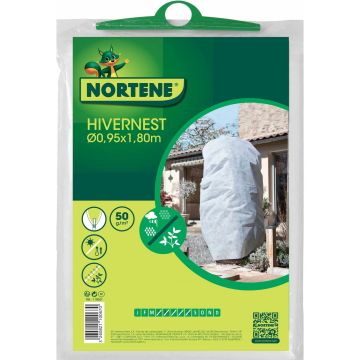 Winterhoes met witte rits HIVERNEST 50g/m² Ø 0,90 m x 1,50 m x 1,80 m