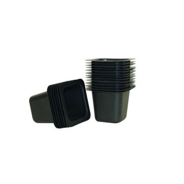 Zwarte zaaitray - zijde 9 cm - zak van 7