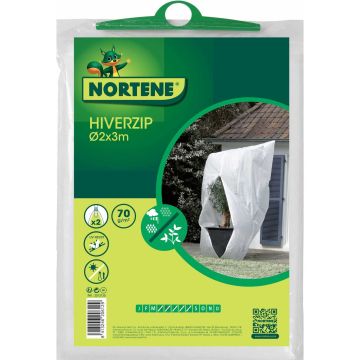 Winterhoes met witte rits 70g/m² Ø 2 m x 3,20 m x 3 m