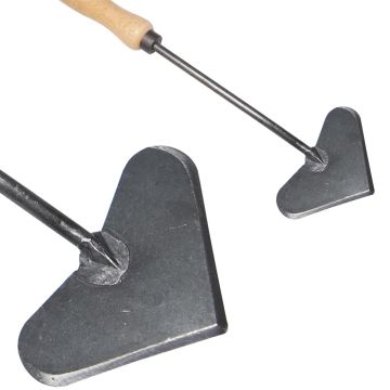 Traditionele schoffel met beugel en hartvormig blad van De Pypere