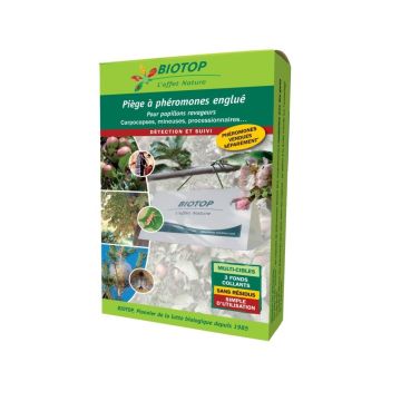 Delta-vlinderval voor plaagbestrijding (1 dak + 3 lijmplaten) Biotop