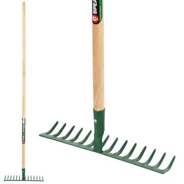 Riek van gehard staal met 14 gebogen tanden Spear & Jackson