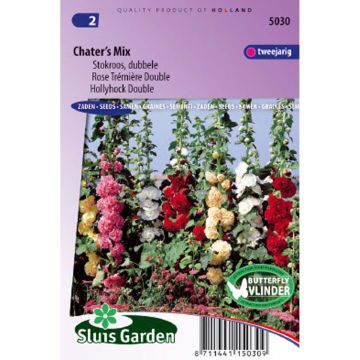 Alcea rosea Chater's Double (zaad) - Stokroos