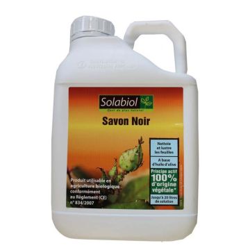 Geconcentreerd zwarte zeep Solabiol emmer van 4L