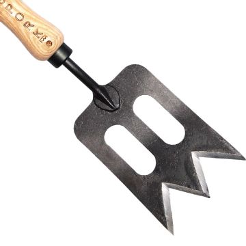 Traditionele plantstok met spork-vormige kop van De Pypere