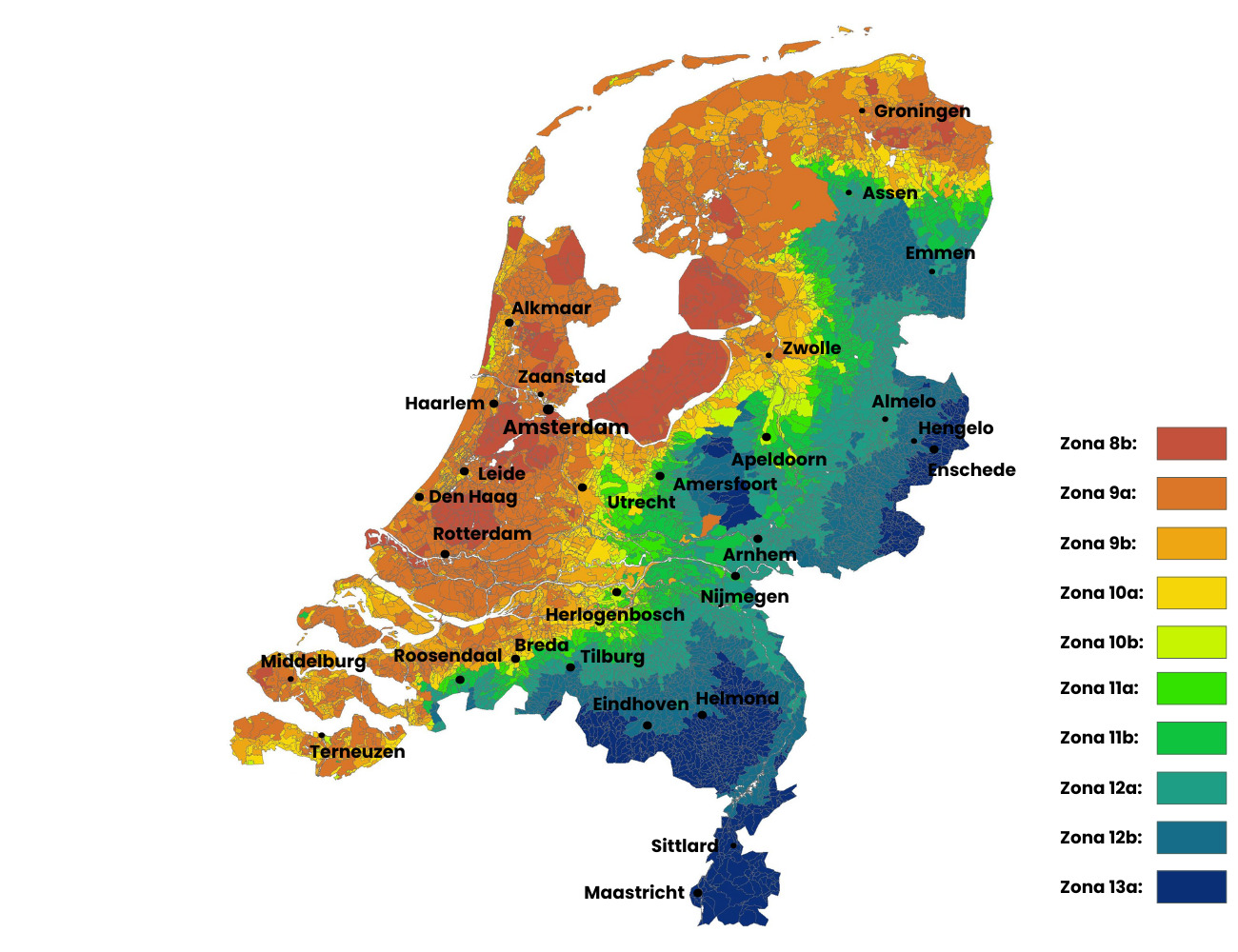 Winterhardheidskaart